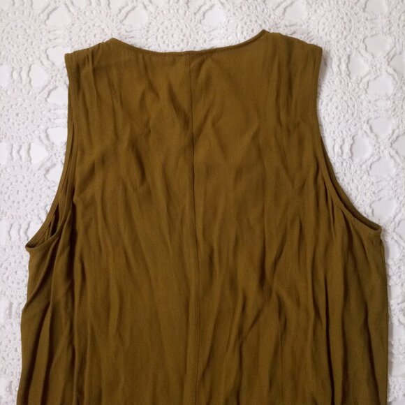 Madewell Heather Tank Top Sleeveless Dress Chartreuse Green V Neck Medium Women - Picture 8 of 10